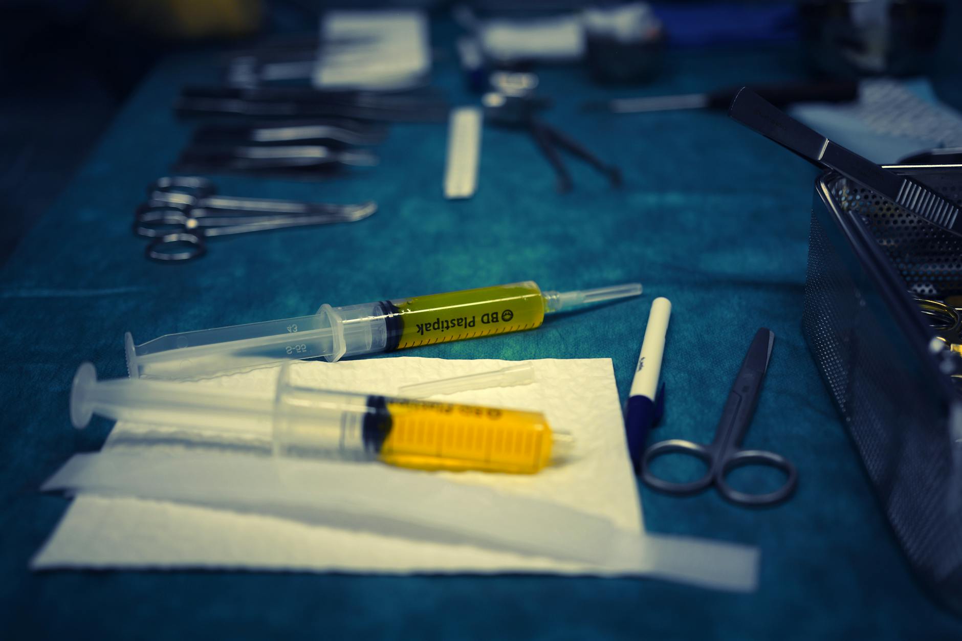 close up of syringes